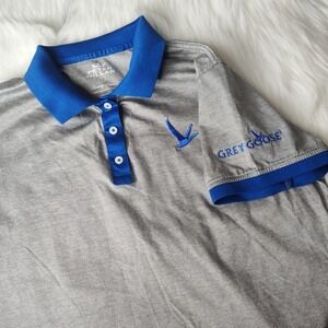 PETER MILLAR Golf Shirt Womans Large Gray ~ GREY GOOSE VODKA COLAB. OUTDOOR